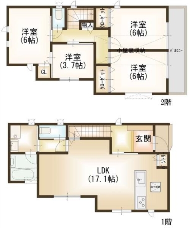 横浜市旭区市沢町　新築分譲住宅全3棟　1号棟