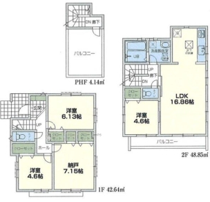 横浜市南区別所522②　新築分譲住宅全2棟　1号棟