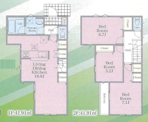 横浜市瀬谷区宮沢第23　新築分譲住宅全2棟　1号棟