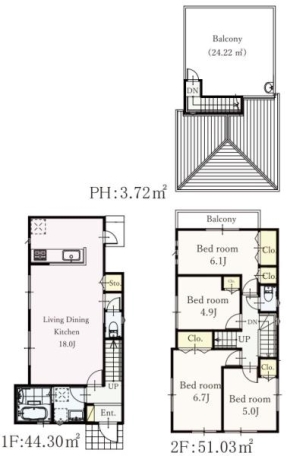 横浜市瀬谷区二ツ橋町　新築分譲住宅全2棟　2号棟